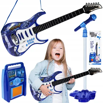 Hudební nástroj pro děti Elektrická kytara modrá IMPORT Kik sp. z o.o. sp. k.