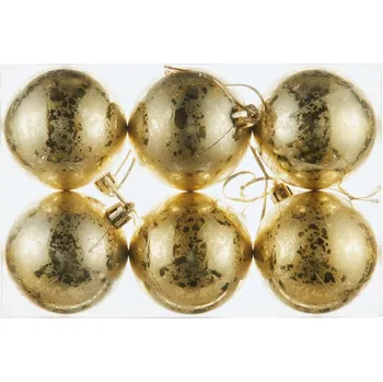 Vánoční dekorace LIVARNO home Sada 6 vánočních baněk zlaté barvy