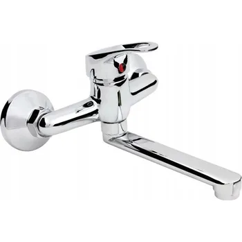 Vodovodní baterie Umyvadlová baterie nástěnná Hydroland ATUT stříbrná