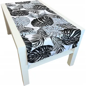 Prostěradlo Běhoun bílý, černý, odstíny šedé, vícebarevný 125 x 45 cm