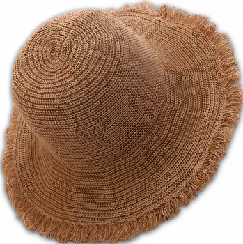 Klobouk EdiBazzar slaměný klobouk béžový, univerzální velikost