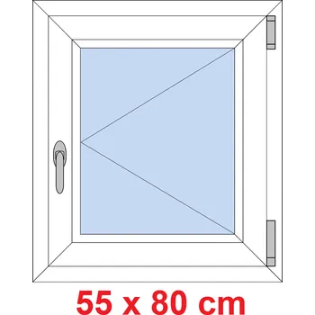 Okno Soft Plastové okno 55x80 cm, otevíravé