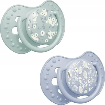dudlíky LOVI Dynamická silikonová Dudlík 6-18 m, 2 ks, Blossom Blue