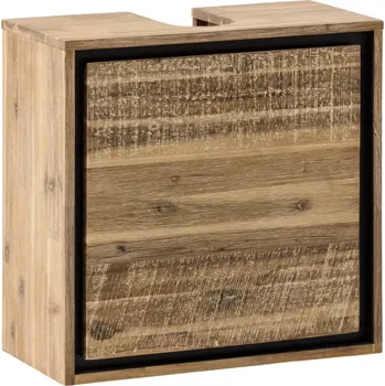 Koupelnový nábytek Masivní skříňka pod dřez Jolo z akácie, lakovaná, hnědá