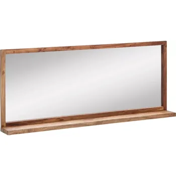 Zrcadlo Masivní koupelnové zrcadlo Sydney Bright II z akácie, lakované, hnědé – 138×60 cm