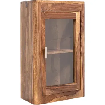 Koupelnový nábytek Masivní nástěnná skříňka do koupelny Lagos z palisandru, lakovaná, hnědá – 60×32×65 cm