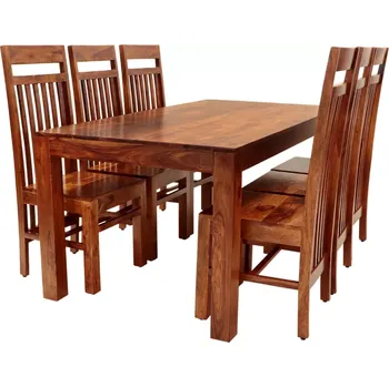 Jídelní set Jídelní sestava z masivu pro 6 osob z indického masivu palisandr