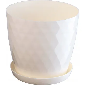 Květináč Plast Květináč Kadax béžový 16 cm x 16 x 15 cm