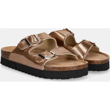 Dámské pantofle Kožené pantofle Answear.LAB dámské, zlatá barva TX.2408 10Y, EUR 36