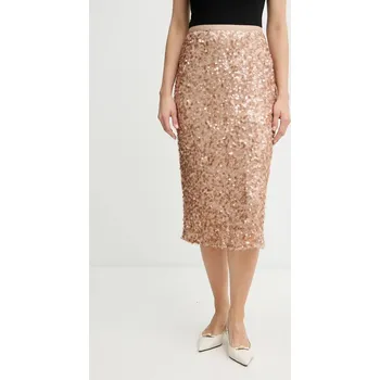 Dámská sukně Sukně Weekend Max Mara OCCHIO béžová barva, midi, 2615771041600 02X, vel. L