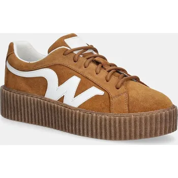 Dámské tenisky Kožené tenisky Weekend Max Mara Wkaagile dámské, hnědá barva, 2615761014600 2615761014600.RBROWN 82X, EUR 39