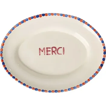 Talíř Servírovací talíř Rice 26 x 35 cm bílá barva CESER.HPMMER 00X