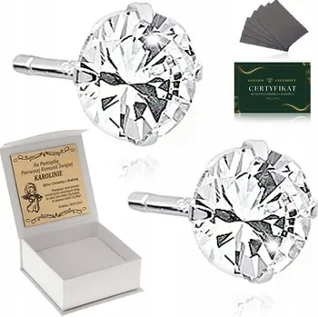 Náušnice STŘÍBRNÉ NÁUŠNICE ZIRKONY 5MM PRO DÍVKU 925 K GRAVÍROVÁNÍ KŘESTU