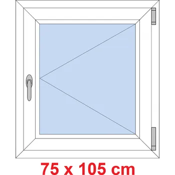 Okno Soft Plastové okno 75x105 cm, otevíravé