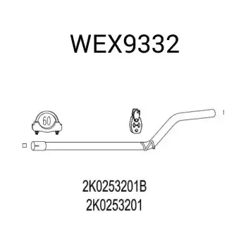 Výfuková trubka QWP Výfuková trubka QWP wex9332