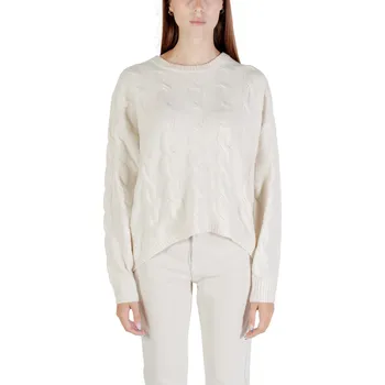 Dámské oblečení Krémový svetr s kulatým výstřihem Only krémová 3490202