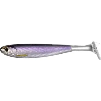 Umělá nástraha LIVETARGET - Gumová nástraha Slow-Roll Shiner Paddle Tail Swimbait 10 cm Silver Purple 4 ks