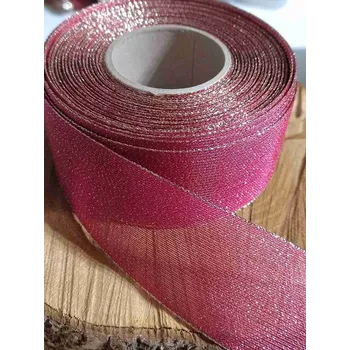 Stuha Plátnová stuha šíře 40 mm 5 metrů barva cyklámenová