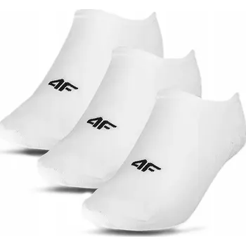 Pánské ponožky Pánské volnočasové kotníkové ponožky Ponožky 4F (balení 3 ks) - bílé 43-46