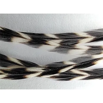 Hends Kohoutí Peří Dry Fly Hackle Černobílá Grizzly S