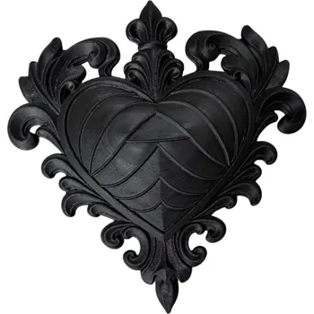 Samolepící dekorace Moje 3D černé srdce do knihovničky / na zeď