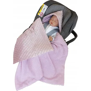 Zavinovačka Deka do Autosedačky a Nosičky s Kapucí Minky 90x90 TEPLÁ