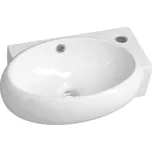 Sapho Small - Umývátko Ribera 43x29 cm, s přepadem, otvor pro baterii vpravo, bílá AR497