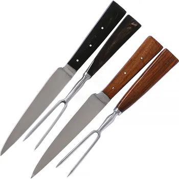 Příbor Marshal Historical Středověký příborový set Mercator – Nůž a vidlička (Rohovina / Dřevo)