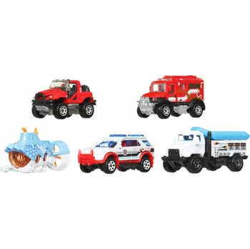 autíčko MATCHBOX SADA 5 KOVOVÝCH VOZIDEL MBX MARINE RESCUE 5-PAK