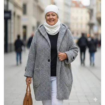 Čepice Dámský pletený set bílý