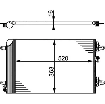 Výparník klimatizace Kondenzátor, klimatizace MAHLE AC 358 000P