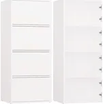 Komoda ALMA BÍLÁ Skříňka 4 Dveře 4 Police