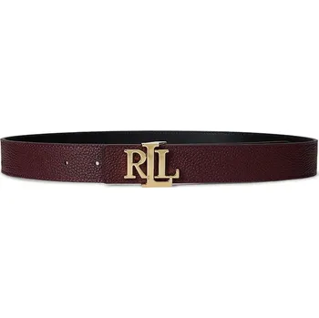 Opasek Oboustranný kožený pásek Lauren Ralph Lauren dámský, vínová barva, 412P06812 93X, vel. XL
