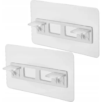 Věšák DRŽÁK POLICE SAMOLEPICÍ DVOJITÝ 50x120MM