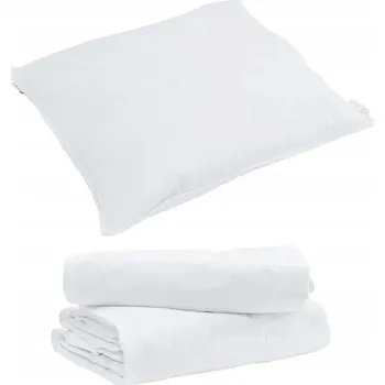 Polštář Sada přikrývky a polštáře 2 ks Bílá 135 x 200 cm Peří