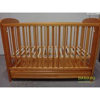 Dětská postýlka DANAPO Postýlka 400C s úložným prostorem medová - + matrace, Použitá