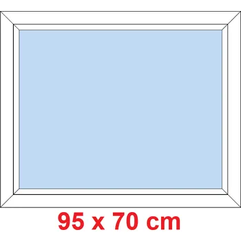 Okno Soft Plastové okno 95x70 cm, FIX neotevíravé