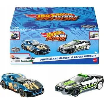 autíčko Hot Wheels Autíčka na zpětné natažení Speeders 2-balení mix (6 Ks) Mattel