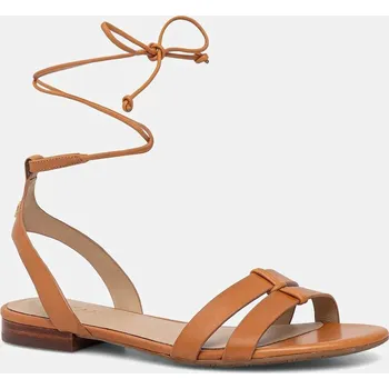 Dámské sandále Kožené sandály Lauren Ralph Lauren Paloma dámské, hnědá barva, 802P01551002 802P01551002.200 88X, EUR 40