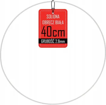 Věnec Kovový kruh BÍLÝ základ věnec dekorace 40 cm