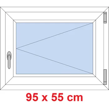 Okno Soft Plastové okno 95x55 cm, otevíravé