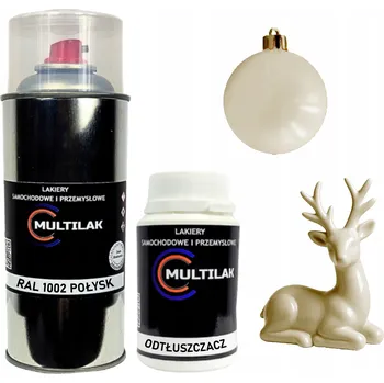 Barva ve spreji Lak ve spreji na figurky, skleněné a keramické ozdoby RAL 1002 LESK