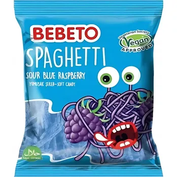 Bonbon Želé Bebeto Spaghetti Sour Blue Raspberry 80g Bebeto 80 g