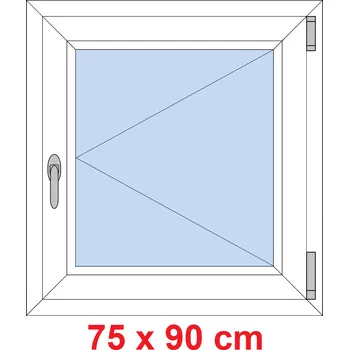 Okno Soft Plastové okno 75x90 cm, otevíravé