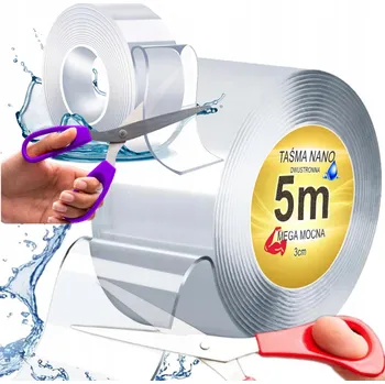 Lepicí páska Oboustranná lepicí páska 5 m x 30 mm, voděodolná, opakovaně použitelná
