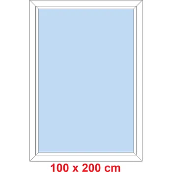 Okno Soft Plastové okno 100x200 cm, FIX neotevíravé