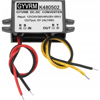 Měnič napětí DC-DC MĚNIČ NAPĚTÍ 12V/24V/36V/48V NA 5V 2A