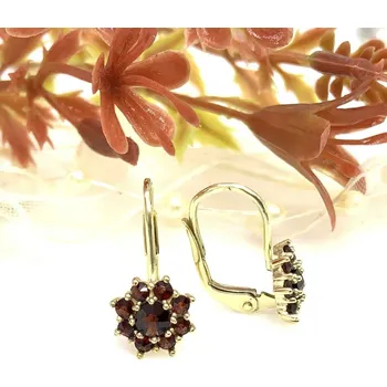 Řetízek Diante Zlaté náušnice s granáty 31512489