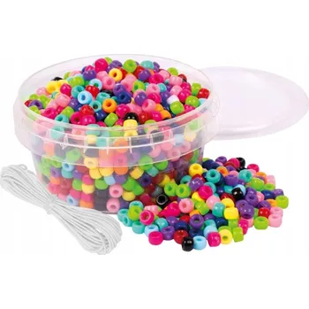 Dětské navlékací korálky Sada Korálky Kongo Ø 6 mm ~ 850 ks