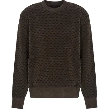 Pánský svetr Armani Exchange vzorovaný svetr Armani černá | hnědá 3490013